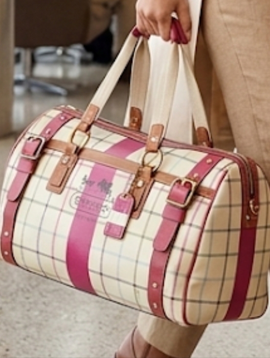 Coach Handbags - Coach Heritage Tattersall XL Duffle Travel Tote Bag Very RARE